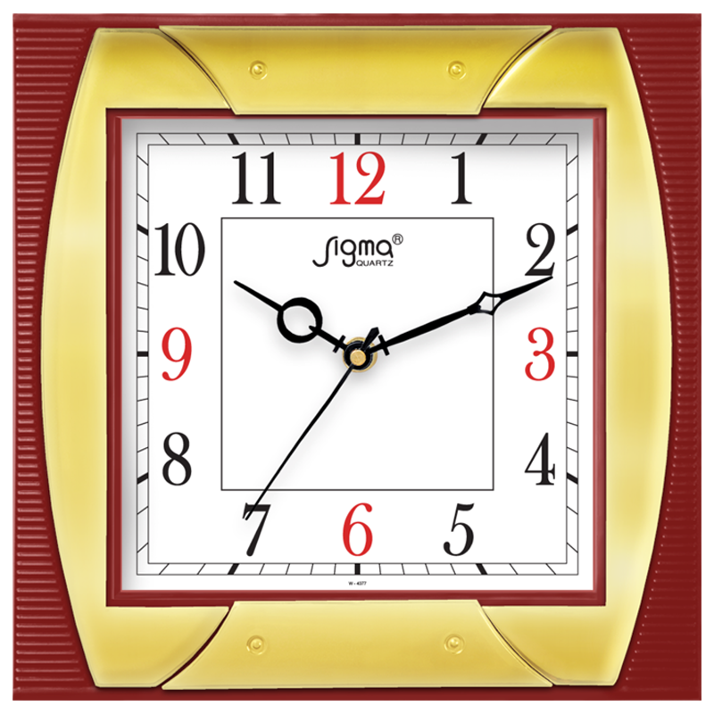 W 4377 Square Sigma Clocks